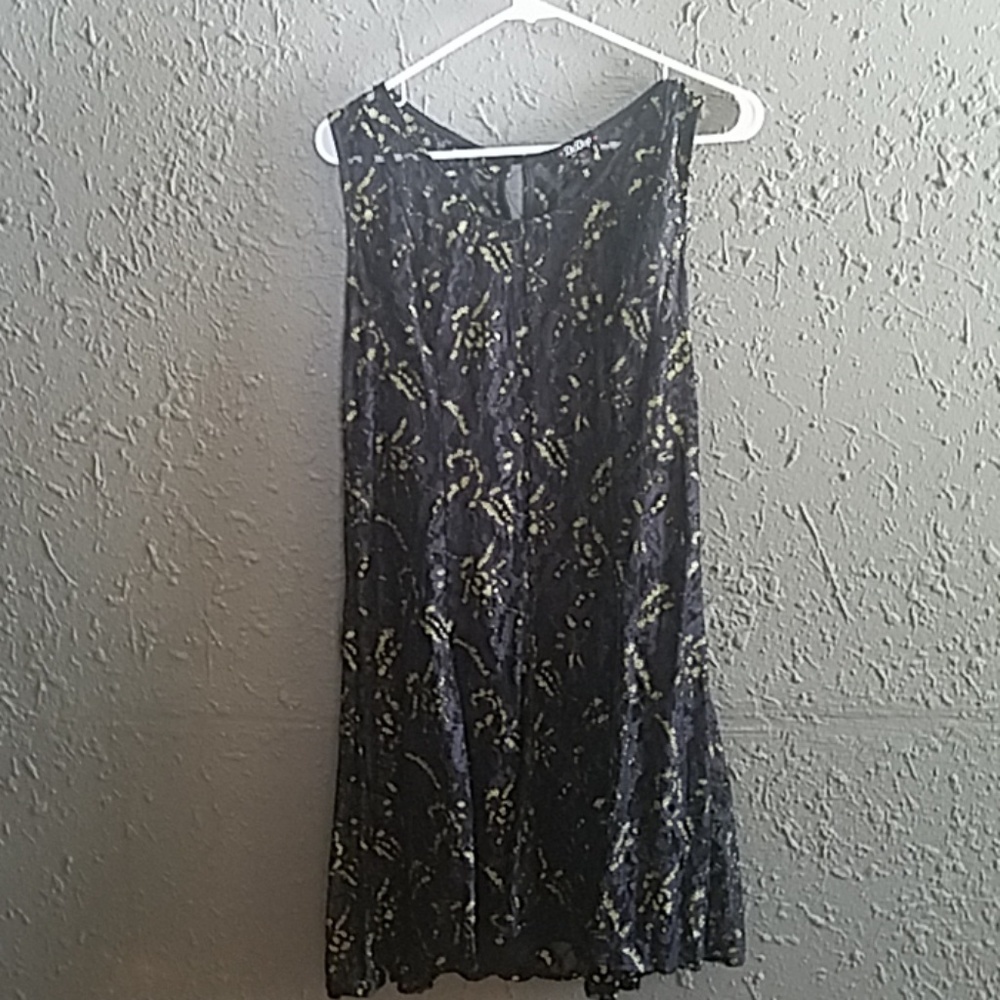 Black and gold dress